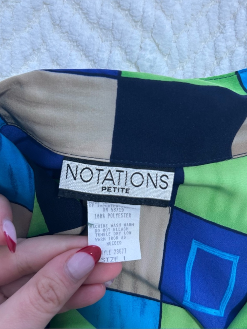 notations vintage button down blouse - Picture 3 of 3